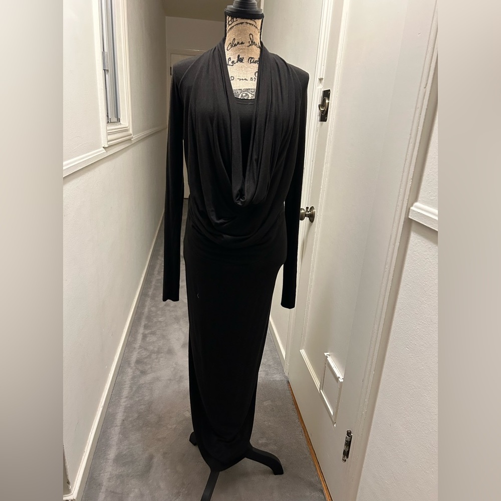 Urban Zen Bodycon Cowl Neckline Midi Dress - L